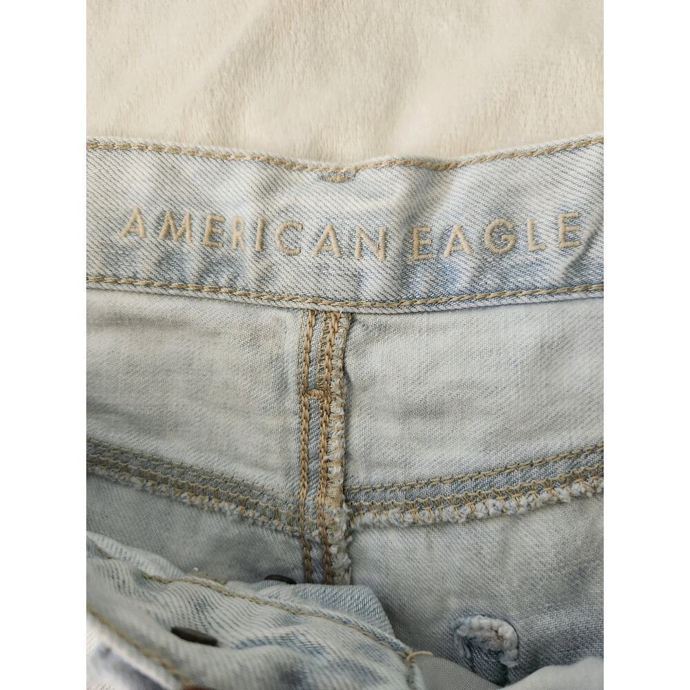 American Eagle Distressed 90's Boyfriend Shorts sz 4 Light Wash cowgirl rodeo - Picture 5 of 10